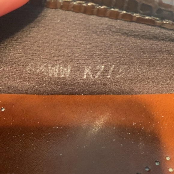 SAS womens Dark Brown Croc-Embossed Loafers slip on size 6.5 WW simplify - Picture 6 of 6